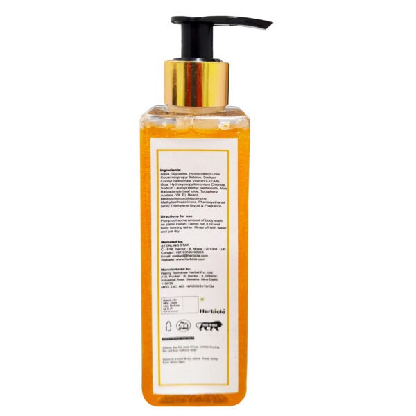 Herbicle Vitamin C +  Vitamin E + Hydrovance Body Wash For Illuminates & Brightens Skin | 100% natural | For All Skin Types | 200 ml - Image 2