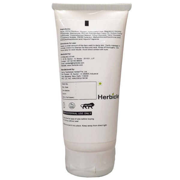 Herbicle Vitamin C + Vitamin B3 + Vitamin E Face Wash For Illuminates & Brightens Skin - Image 3