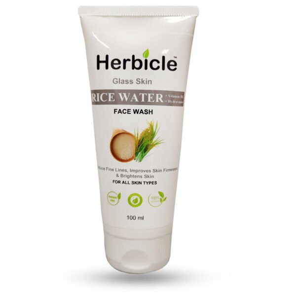 Herbicle Rice Water + Vitamin B3 + Hydrovance Face Wash For Illuminates & Brightens Skin